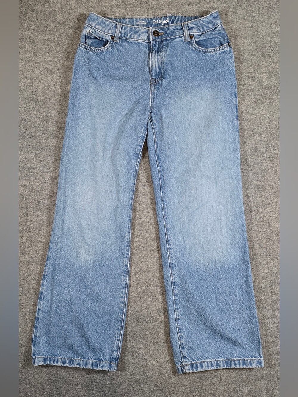 Cat & Jack Girls Jeans Wide Leg Blue